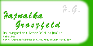 hajnalka groszfeld business card